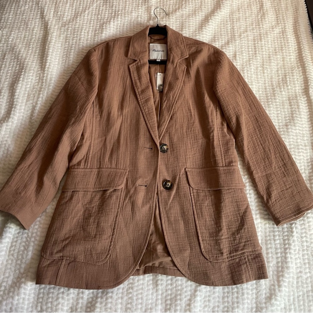 Madewell | Cotton-Linen Relaxed Larsen Blazer | Women’s Blazer | NWT - Picture 6 of 11